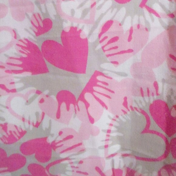 Pink Heart Pattern Womens Scrub Top Large Work& Wear Valentine - Picture 5 of 6